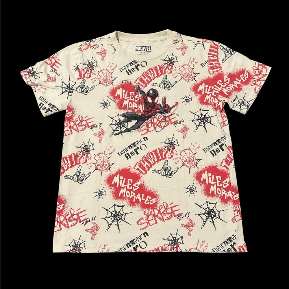 Marvel Kids Beige and Red Miles Morales T-Shirt